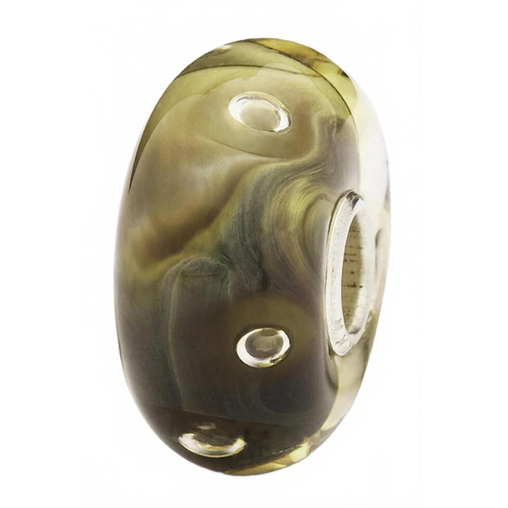 NEW TROLLBEADS women's organic bubbles glass bead charm in green